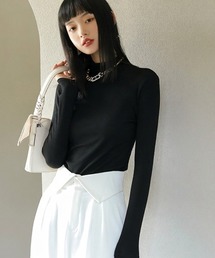 ハイネック なめらかトップス