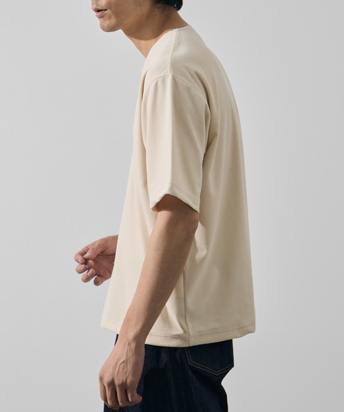 KEY TIMEZ(キータイムズ)の「【KEY TIMEZ/キータイムズ】マイクロパイルキーネックTee(Tシャツ/カットソー・メンズ・キナリ/ダークネイビー/ブルー・2/1)」の14枚目の写真