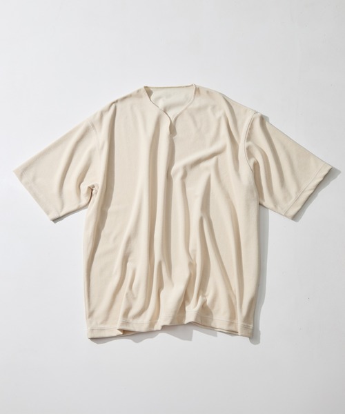 KEY TIMEZ(キータイムズ)の「【KEY TIMEZ/キータイムズ】マイクロパイルキーネックTee(Tシャツ/カットソー・メンズ・キナリ/ダークネイビー/ブルー・2/1)」の17枚目の写真