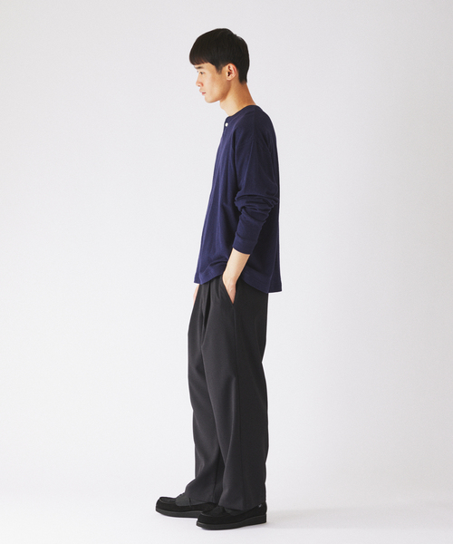 JOURNAL STANDARD relume(ジャーナルスタンダード レリューム)の「ブロック インレイ 1ボタン ヘンリーネック(Tシャツ/カットソー・メンズ・ホワイト/チャコールグレー/ネイビー・LARGE/MEDIUM)」の19枚目の写真