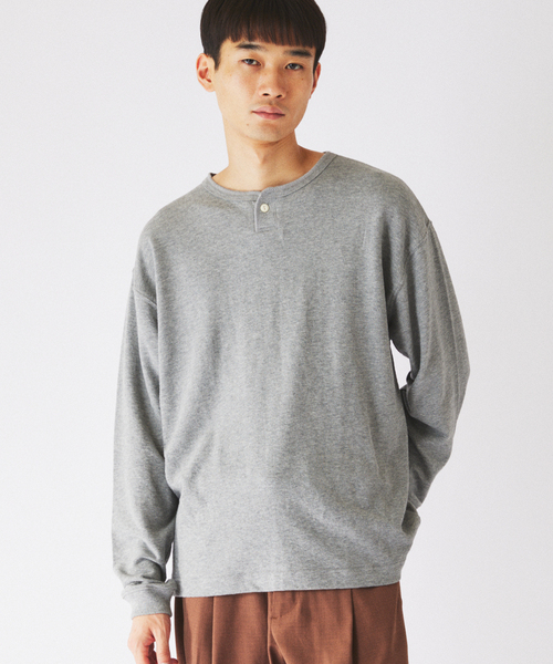 JOURNAL STANDARD relume(ジャーナルスタンダード レリューム)の「ブロック インレイ 1ボタン ヘンリーネック(Tシャツ/カットソー・メンズ・ホワイト/チャコールグレー/ネイビー・LARGE/MEDIUM)」の22枚目の写真