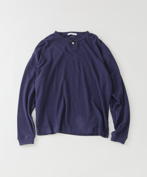 JOURNAL STANDARD relume(ジャーナルスタンダード レリューム)の「ブロック インレイ 1ボタン ヘンリーネック(Tシャツ/カットソー・メンズ・ホワイト/チャコールグレー/ネイビー・LARGE/MEDIUM)」の8枚目の写真