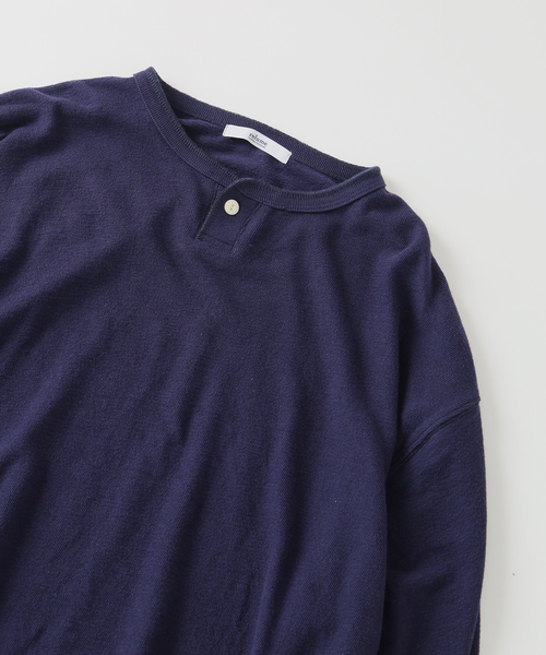 JOURNAL STANDARD relume(ジャーナルスタンダード レリューム)の「ブロック インレイ 1ボタン ヘンリーネック(Tシャツ/カットソー・メンズ・ホワイト/チャコールグレー/ネイビー・LARGE/MEDIUM)」の9枚目の写真