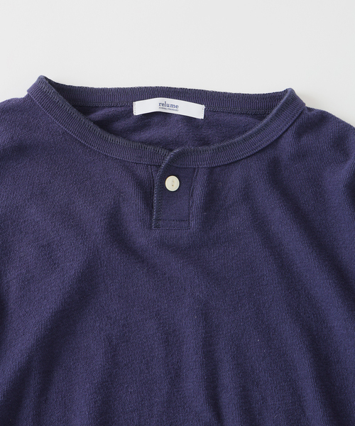 JOURNAL STANDARD relume(ジャーナルスタンダード レリューム)の「ブロック インレイ 1ボタン ヘンリーネック(Tシャツ/カットソー・メンズ・ホワイト/チャコールグレー/ネイビー・LARGE/MEDIUM)」の10枚目の写真
