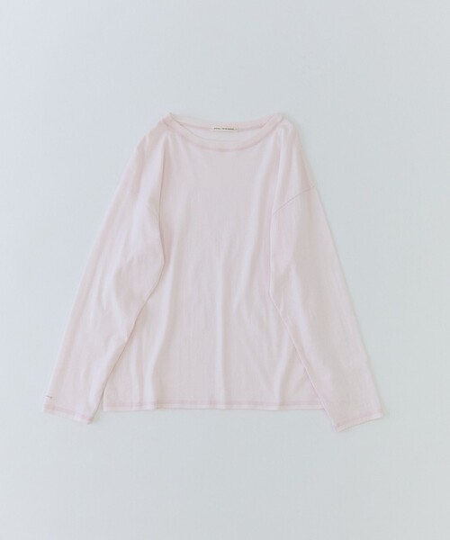 ADIEU TRISTESSE（アデュートリステス）の「ハイゲージ天竺ロングスリーブカットソー（Tシャツ/カットソー・レディース・チャコールグレー/グレー/ピンク・FREE）」の7枚目の写真
