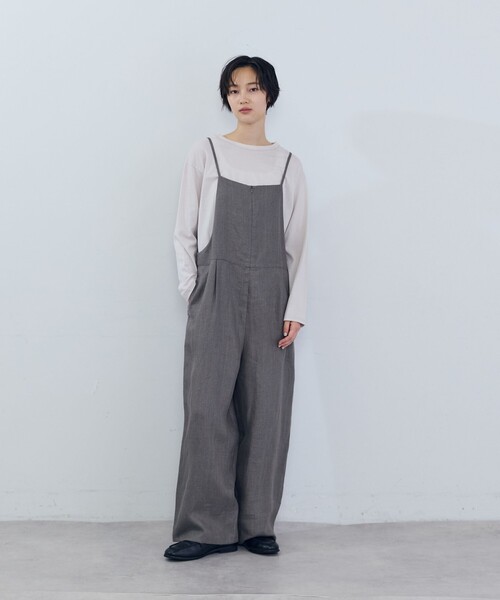 ADIEU TRISTESSE（アデュートリステス）の「ハイゲージ天竺ロングスリーブカットソー（Tシャツ/カットソー・レディース・チャコールグレー/グレー/ピンク・FREE）」の14枚目の写真