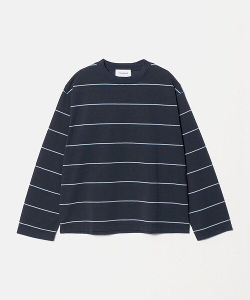 BEAUTY&YOUTH UNITED ARROWS(ビューティーアンドユースユナイテッドアローズ)の「コットンポリエステル ボーダー ロングスリーブTシャツ(Tシャツ/カットソー・レディース・ワイン/ネイビー・FREE)」の2枚目の写真