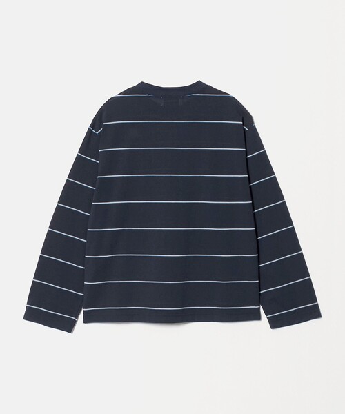 BEAUTY&YOUTH UNITED ARROWS(ビューティーアンドユースユナイテッドアローズ)の「コットンポリエステル ボーダー ロングスリーブTシャツ(Tシャツ/カットソー・レディース・ワイン/ネイビー・FREE)」の3枚目の写真