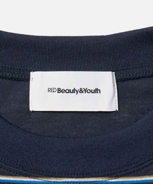 BEAUTY&YOUTH UNITED ARROWS(ビューティーアンドユースユナイテッドアローズ)の「コットンポリエステル ボーダー ロングスリーブTシャツ(Tシャツ/カットソー・レディース・ワイン/ネイビー・FREE)」の9枚目の写真