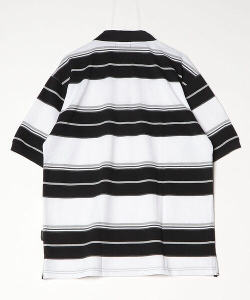 INNOCENT(イノセント)の「【T23】【Cal Top/キャルトップ】STRIPE POLO SHIRTS(ポロシャツ・レディース・ブラック・LARGE)」の2枚目の写真
