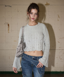 Boho Damage Knit (Ash) / 25FWKP001AS