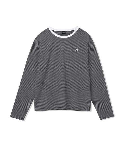 LIFE WORK(ライフワーク)の「レディース) リンガーラドック ワッペン 長袖 Tシャツ(Tシャツ/カットソー・レディース・ブラック/グレー/ホワイト/ブラック×ホワイト・X-SMALL/SMALL)」の3枚目の写真