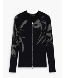 Artistic feather print hoodie / アーティスティックフェザープリントパーカー