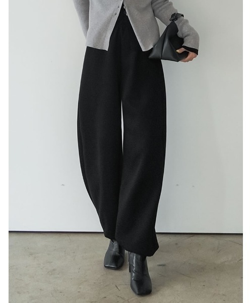 Re:EDIT（リエディ）の「[2026AW COLLECTION]裾コードドロストイージースウェットパンツ（その他パンツ・レディース・ブラック/ブラウン/グレー・MEDIUM）」の2枚目の写真