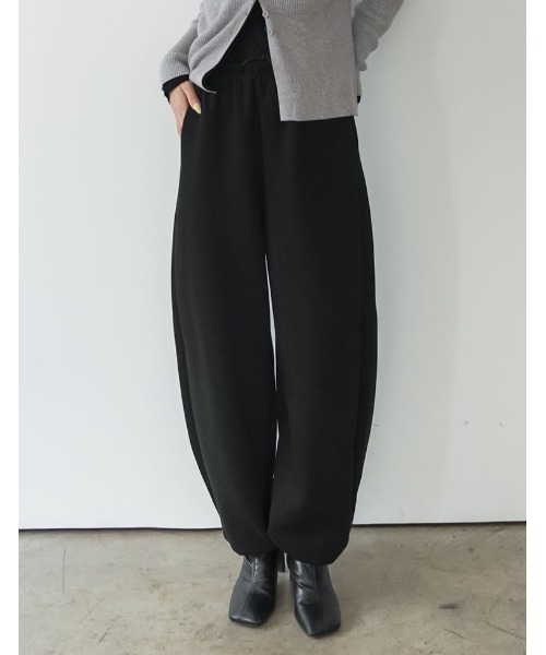 Re:EDIT（リエディ）の「[2026AW COLLECTION]裾コードドロストイージースウェットパンツ（その他パンツ・レディース・ブラック/ブラウン/グレー・MEDIUM）」の6枚目の写真