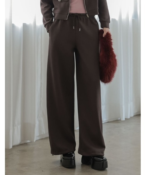 Re:EDIT（リエディ）の「[2026AW COLLECTION]裾コードドロストイージースウェットパンツ（その他パンツ・レディース・ブラック/ブラウン/グレー・MEDIUM）」の15枚目の写真