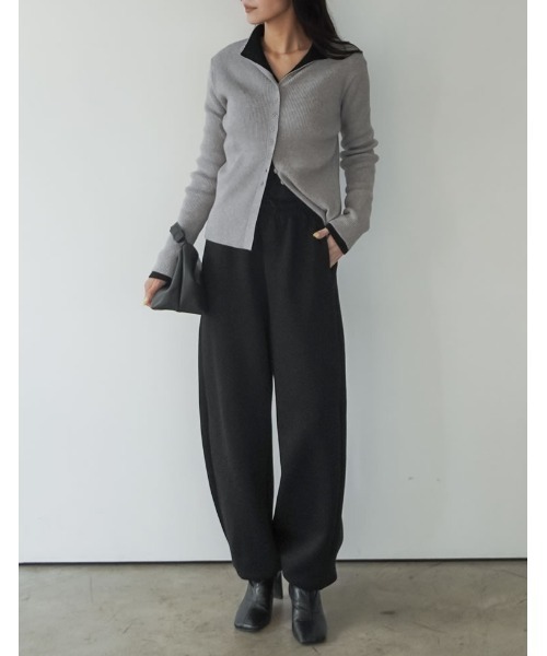 Re:EDIT（リエディ）の「[2026AW COLLECTION]裾コードドロストイージースウェットパンツ（その他パンツ・レディース・ブラック/ブラウン/グレー・MEDIUM）」の4枚目の写真