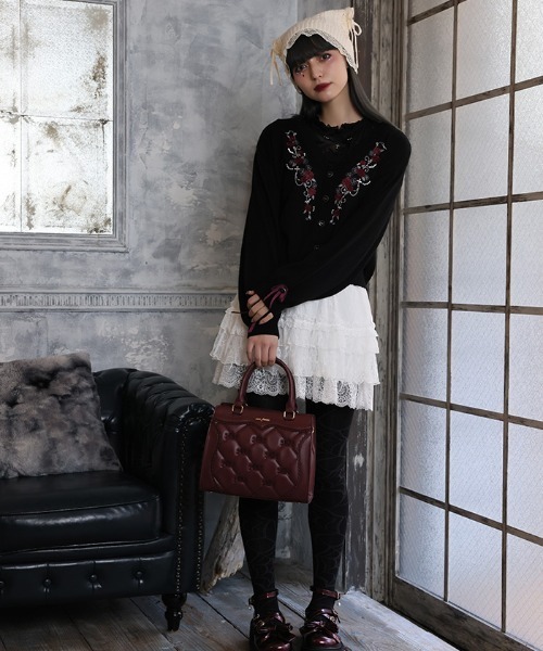 axes femme(アクシーズファム)の「総レースフリルスカパン(その他パンツ・レディース・ワイン/ホワイト/ブラック・FREE)」の7枚目の写真