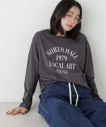 UVカット機能付ロゴプリントロングTシャツ
