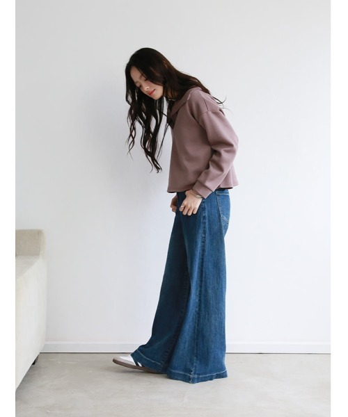 fifth（フィフス）の「【SETUP対応】ダンボールビッグカラープルオーバー（Tシャツ/カットソー・レディース・ブラウン/ブラック/グレイッシュベージュ・M）」の8枚目の写真