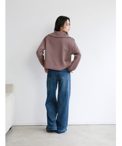 fifth（フィフス）の「【SETUP対応】ダンボールビッグカラープルオーバー（Tシャツ/カットソー・レディース・ブラウン/ブラック/グレイッシュベージュ・M）」の10枚目の写真