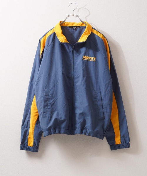 1111clothing(ワンフォークロージング)の「ウェーブ切替 ナイロンジャケット / Wave Switch Washed Nylon Track Jacket(ナイロンジャケット・メンズ・ブルー/サックスブルー/グレー・L/M)」の21枚目の写真