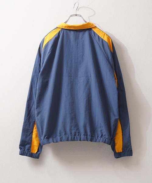 1111clothing(ワンフォークロージング)の「ウェーブ切替 ナイロンジャケット / Wave Switch Washed Nylon Track Jacket(ナイロンジャケット・メンズ・ブルー/サックスブルー/グレー・L/M)」の22枚目の写真