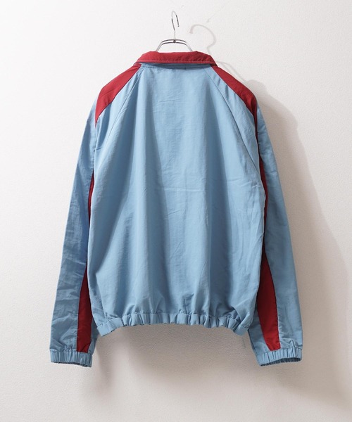 1111clothing(ワンフォークロージング)の「ウェーブ切替 ナイロンジャケット / Wave Switch Washed Nylon Track Jacket(ナイロンジャケット・メンズ・ブルー/サックスブルー/グレー・L/M)」の14枚目の写真