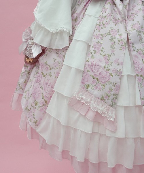 axes femme（アクシーズファム）の「ローズガーランドジャンスカ（ワンピース・レディース・ホワイト/ピンク/サックスブルー・MEDIUM）」の10枚目の写真