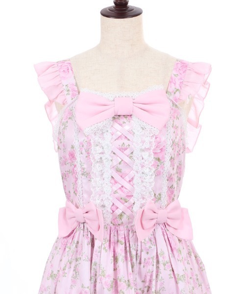 axes femme（アクシーズファム）の「ローズガーランドジャンスカ（ワンピース・レディース・ホワイト/ピンク/サックスブルー・MEDIUM）」の18枚目の写真