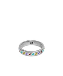 ENAMELED MULTICOLOR STARLINE RING S