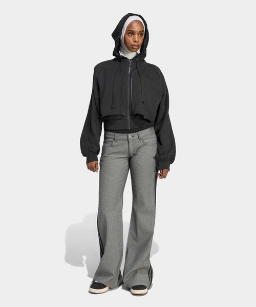 adidas（アディダス）の「SSTダブルフロントパーカー / アディダスオリジナルス adidas Originals（パーカー・レディース・ブラック・SMALL/X-SMALL/LARGE/MEDIUM/X-LARGE）」の4枚目の写真