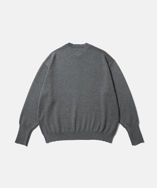 MOIF（モイフ）の「[AW26] アドバンスト クルーネックニット / グレー（ニット/セーター・メンズ・その他・2(M)/3(L)）」の2枚目の写真