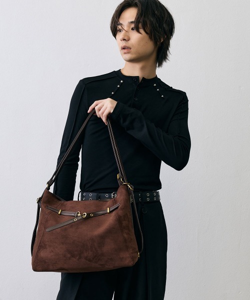 Shoowtime(ショウタイム)の「Grunge Metal Belt 2Way Bag / グランジ メタルベルト 2WAYバッグ(ショルダーバッグ・メンズ・ブラウン/ブラック・FREE)」の13枚目の写真