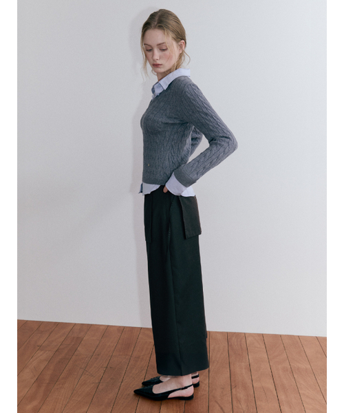 ETMON(エトモン)の「バックルストラップ レイヤードスカート チャコール(スカート・レディース・その他・SMALL/MEDIUM)」の5枚目の写真