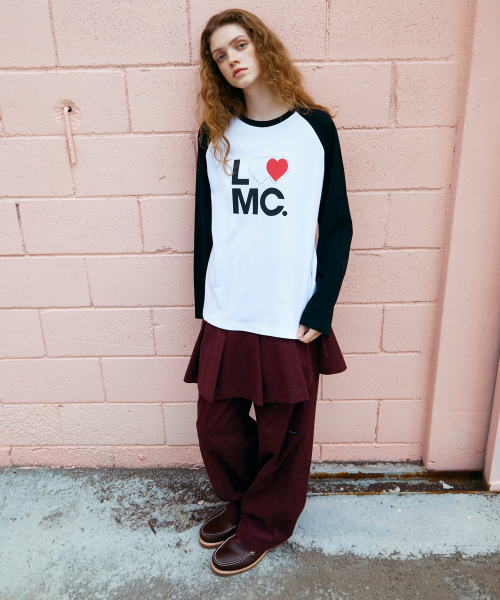LMCの「WM TYPO HEART COLOR BLOCK RAGLAN LONG SLV TEE vintage blue(Tシャツ/カットソー・レディース・その他・SMALL/MEDIUM)」の3枚目の写真