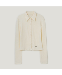 A TOUTE HEURE ベーシック襟付き長袖Tシャツ