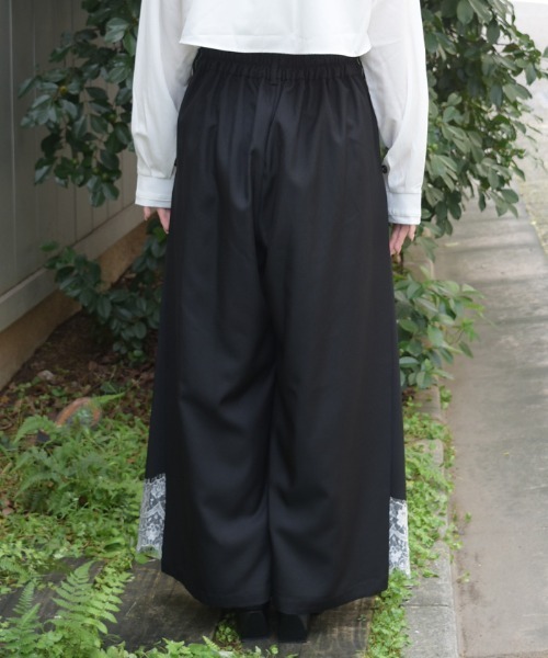 axes femme(アクシーズファム)の「裾レースサイド切替ワイドパンツ(その他パンツ・レディース・ブラウン/ブラック/ワイン・FREE)」の6枚目の写真