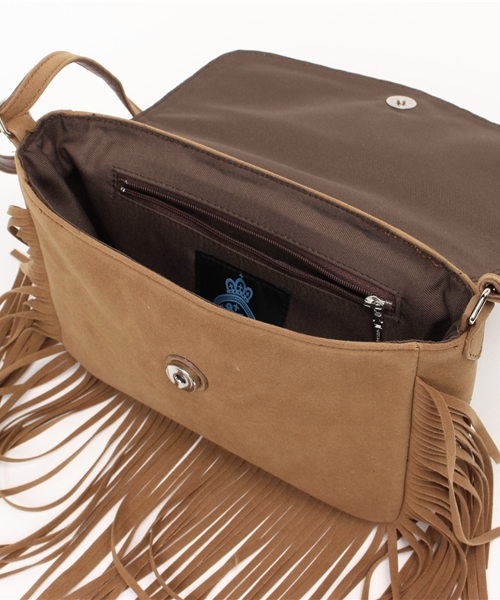 GUILD PRIME（ギルドプライム）の「【GUILD PRIME】WOMENS フェイクスエードフリンジバッグ（ショルダーバッグ・レディース・ベージュ/ブラウン・FREE）」の8枚目の写真