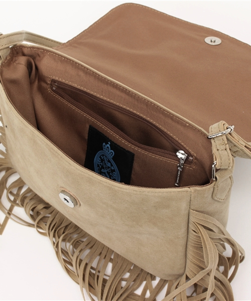 GUILD PRIME（ギルドプライム）の「【GUILD PRIME】WOMENS フェイクスエードフリンジバッグ（ショルダーバッグ・レディース・ベージュ/ブラウン・FREE）」の9枚目の写真