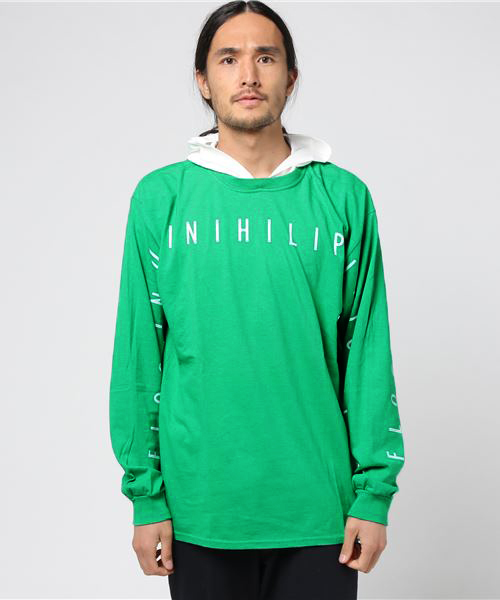 SPUT PERFORMANCE（スプットパフォーマンス）の「【SPUT PERFORMANCE】スプット パフォーマンス FLOC L/S TEE PARKA fridge限定（Tシャツ/カットソー・メンズ・ブラック/ピンク/グリーン/パープル・MEDIUM/LARGE/SMALL/X-LARGE）」の2枚目の写真