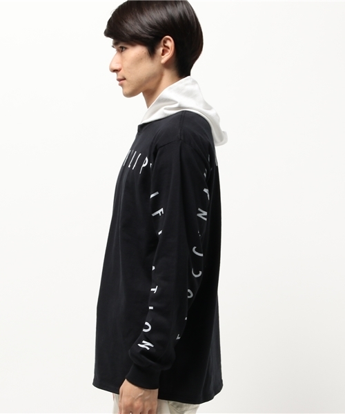 SPUT PERFORMANCE（スプットパフォーマンス）の「【SPUT PERFORMANCE】スプット パフォーマンス FLOC L/S TEE PARKA fridge限定（Tシャツ/カットソー・メンズ・ブラック/ピンク/グリーン/パープル・MEDIUM/LARGE/SMALL/X-LARGE）」の5枚目の写真