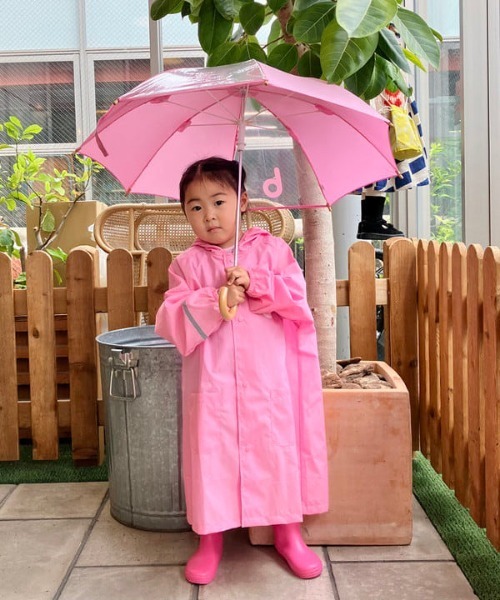 こども ビームス（コドモビームス）の「窓つき bロゴ 長傘 (40～50cm)（長傘・キッズ・ライトブルー/ピンク/イエロー・45cm/50cm/40cm）」の4枚目の写真