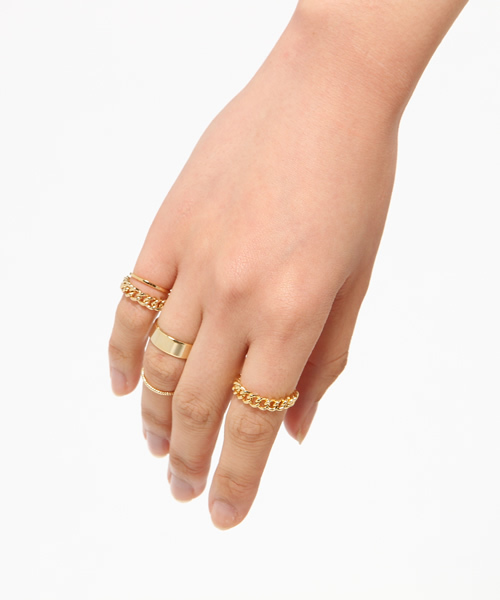 SMELLY(スメリー)の「SMELLY 5リングセット(リング・レディース・ゴールド・ONE)」の2枚目の写真