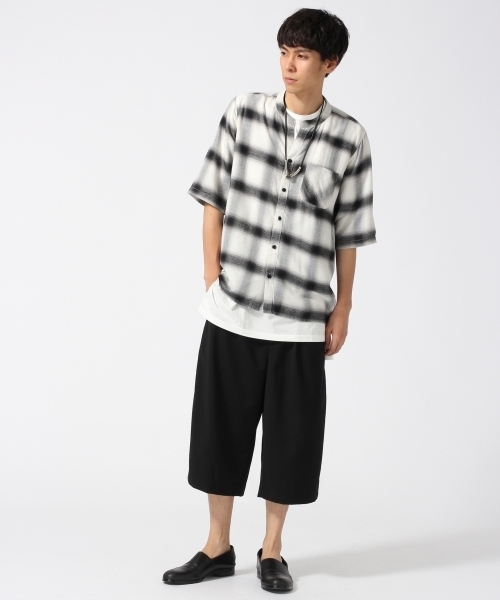 HARE(ハレ)の「チェックスキッパー5分袖(HARE)(シャツ/ブラウス・メンズ・オフホワイト/レッド/ブラック・MEDIUM/SMALL)」の9枚目の写真
