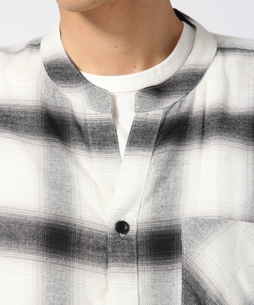 HARE(ハレ)の「チェックスキッパー5分袖(HARE)(シャツ/ブラウス・メンズ・オフホワイト/レッド/ブラック・MEDIUM/SMALL)」の15枚目の写真