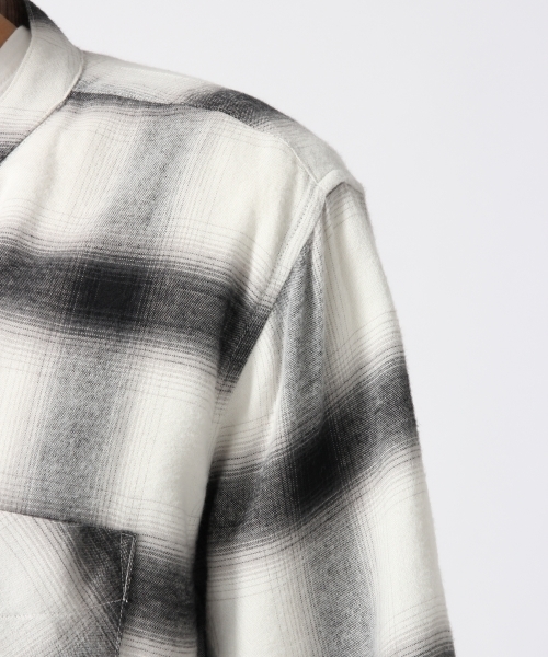 HARE(ハレ)の「チェックスキッパー5分袖(HARE)(シャツ/ブラウス・メンズ・オフホワイト/レッド/ブラック・MEDIUM/SMALL)」の13枚目の写真