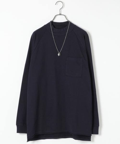 GLOBAL WORK(グローバルワーク)の「インレイモックネック長袖T/725458(Tシャツ/カットソー・メンズ・ネイビー/グレー/ホワイト・SMALL/MEDIUM/LARGE/X-LARGE)」の3枚目の写真