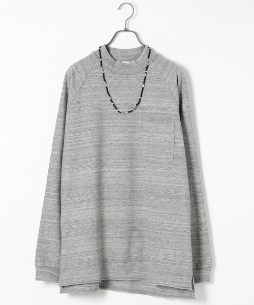 GLOBAL WORK(グローバルワーク)の「インレイモックネック長袖T/725458(Tシャツ/カットソー・メンズ・ネイビー/グレー/ホワイト・SMALL/MEDIUM/LARGE/X-LARGE)」の1枚目の写真