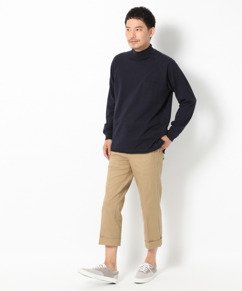 GLOBAL WORK(グローバルワーク)の「インレイモックネック長袖T/725458(Tシャツ/カットソー・メンズ・ネイビー/グレー/ホワイト・SMALL/MEDIUM/LARGE/X-LARGE)」の9枚目の写真